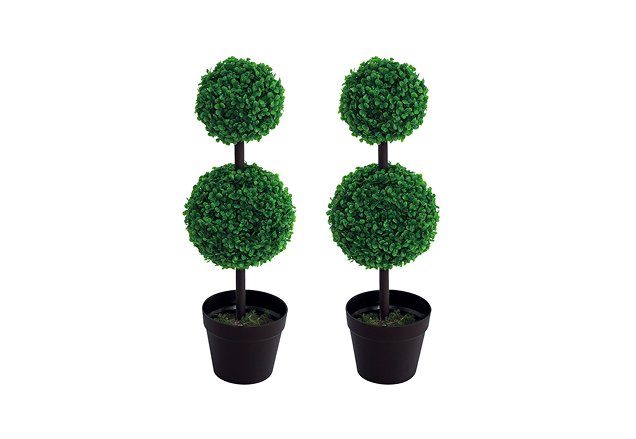 Set of 2 Artificial Boxwood Ball